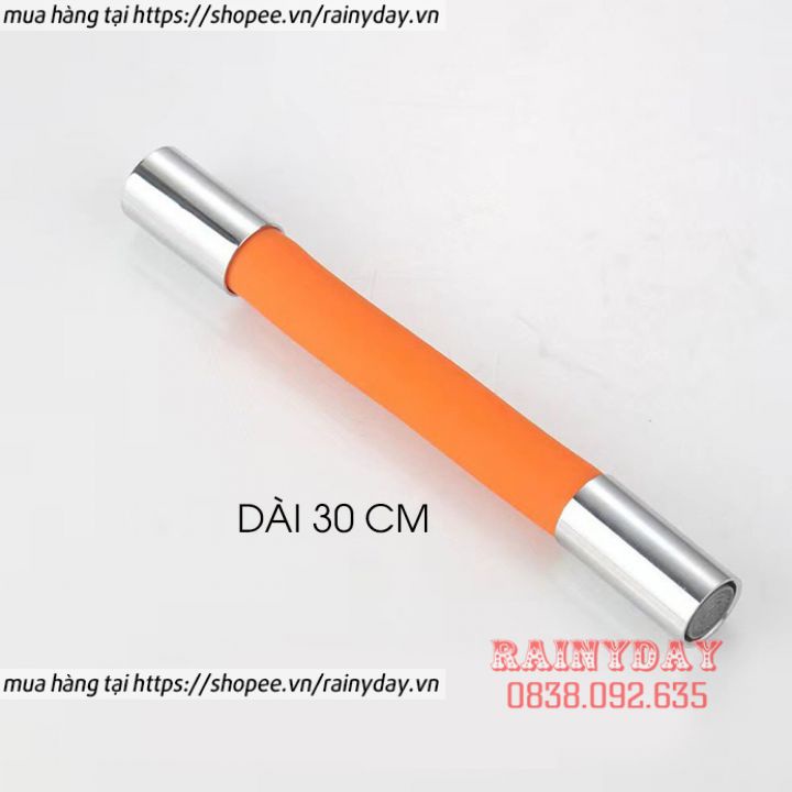 Ống nối dài vòi nước, đầu nối dài vòi nước rửa tay bát chén 30/50cm xoay 360/720 độ uốn cong tiện lợi