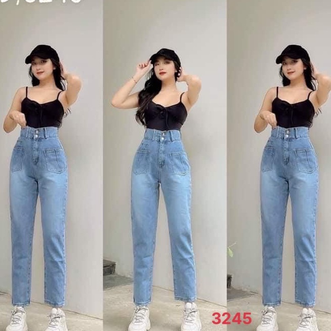 Quần beggy nữ trơn ống suông, quần jean ống rộng nữ cá tính chất jean thoải mái khi mặc Tfahsion 24h-BG3245