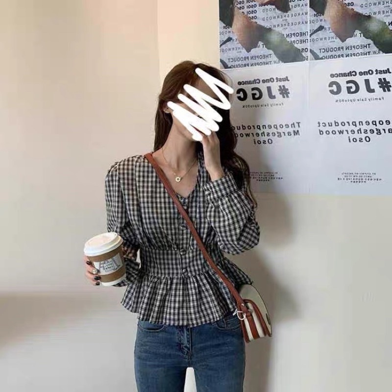 Áo peplum kẻ thô | BigBuy360 - bigbuy360.vn