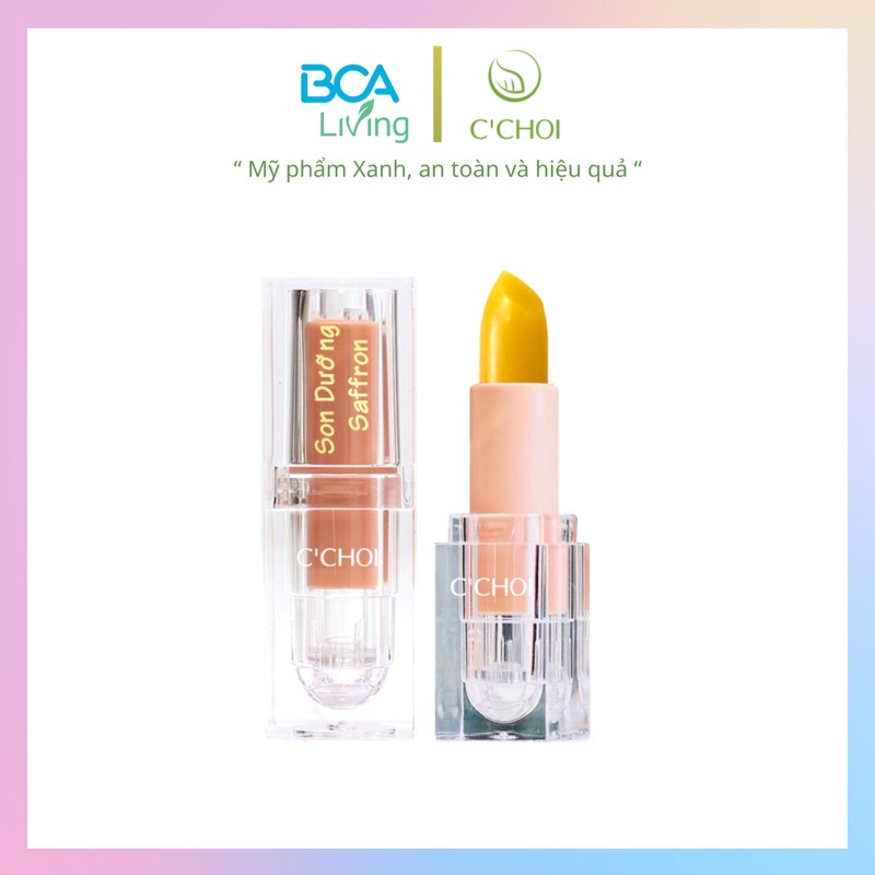 Son dưỡng làm hồng môi Saffron phục hồi môi thâm môi bị tổn thương do thẩm mỹ C’Choi