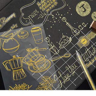 Sticker Ánh kim Hot Stamping Series Sticker Retro