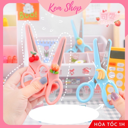 Kéo Đầu Tròn An Toàn Cho Bé Cắt Giấy Thủ Công - K163