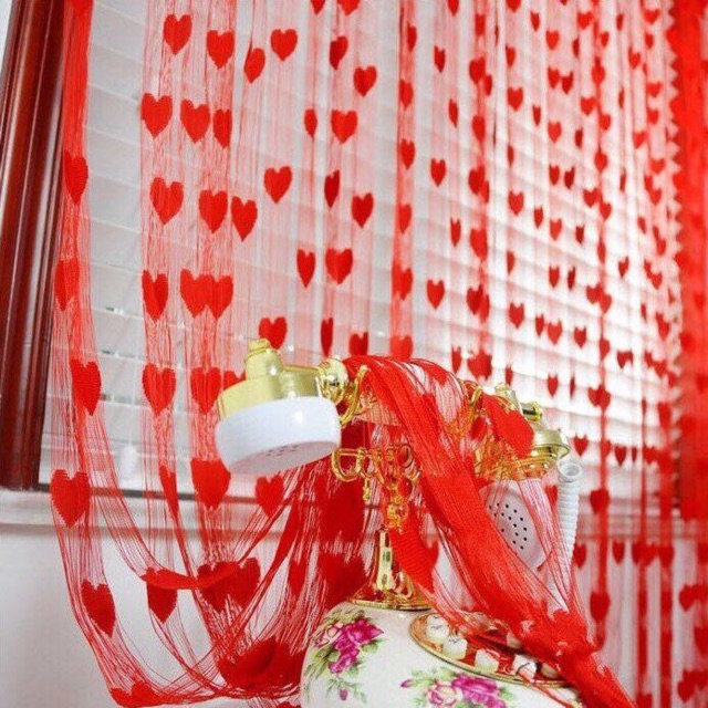 rèm cửa trái tim cao cấp