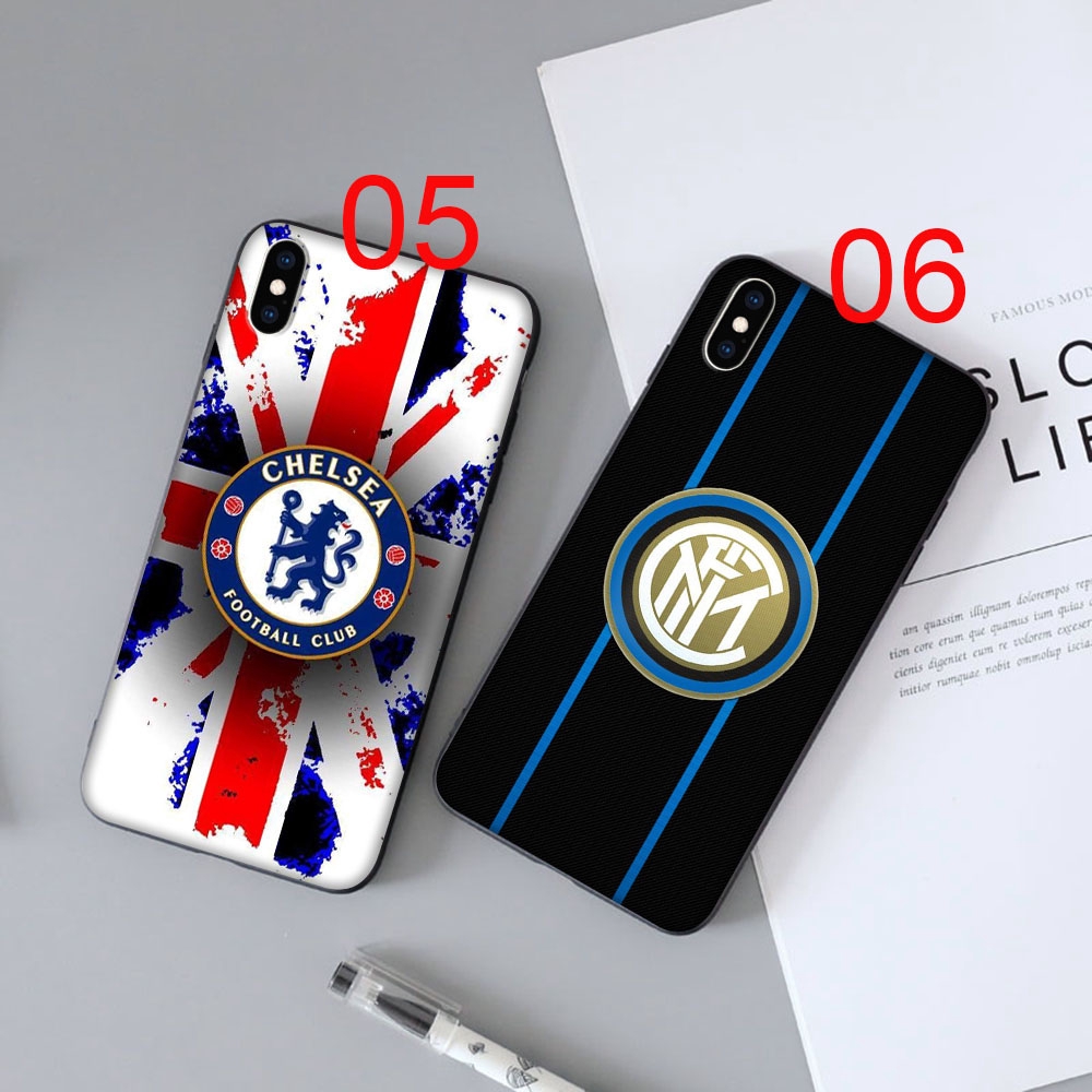 Ốp điện thoại mềm in logo Chelsea cho iPhone 5 5s 6 6s Plus 7 8 SE