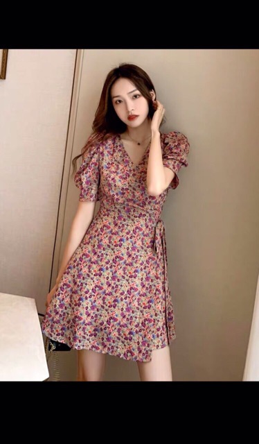 🎗MẪU HOT🎗Đầm Hoa Nhí Cổ Chéo siêu xinh | BigBuy360 - bigbuy360.vn