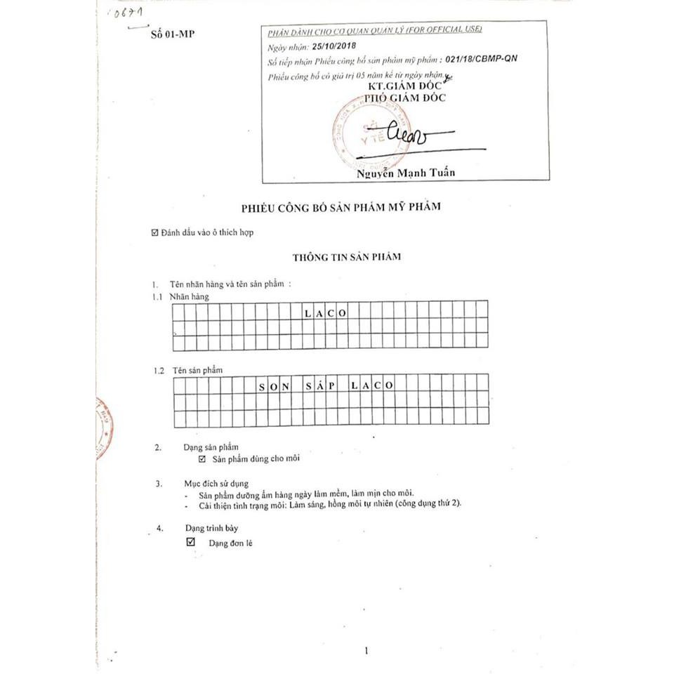 🔥  SON SÁP HOA HỒNG HỮU CƠ MAROSA LACO  🔥 | BigBuy360 - bigbuy360.vn