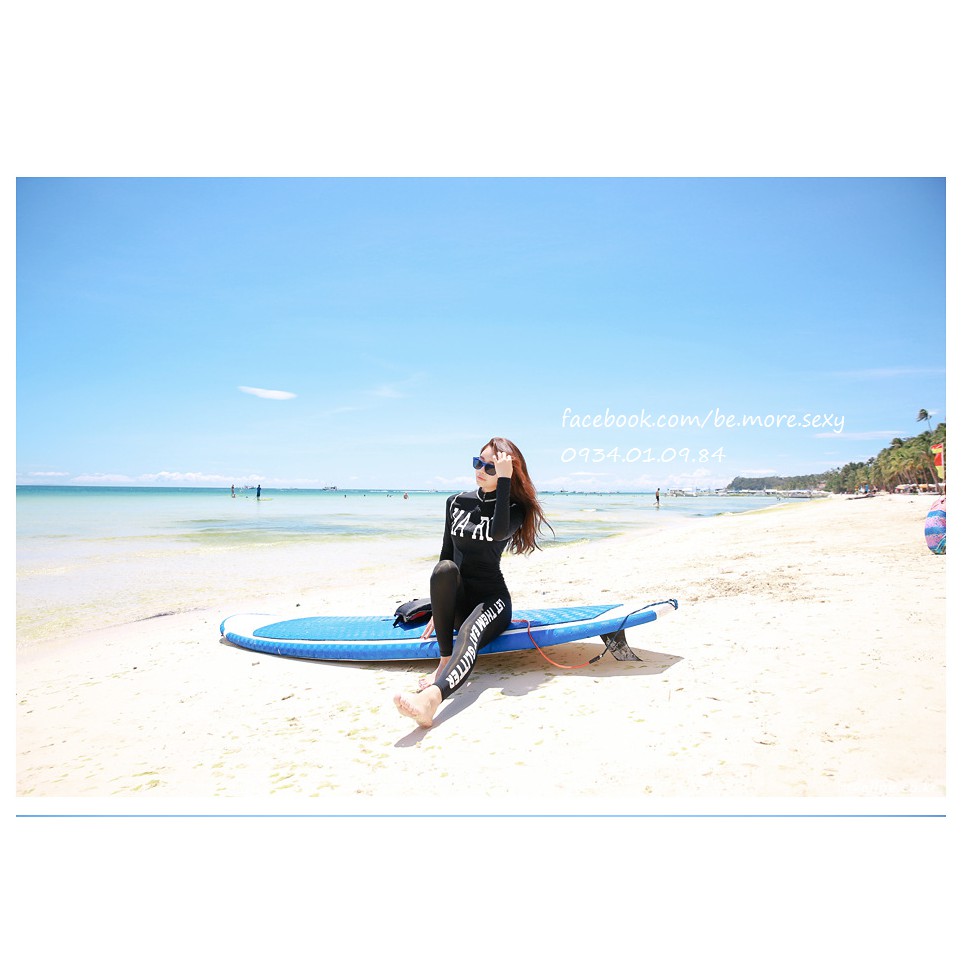 Đồ bơi dài tay Hàn Quốc áo khoác đen haru | BigBuy360 - bigbuy360.vn