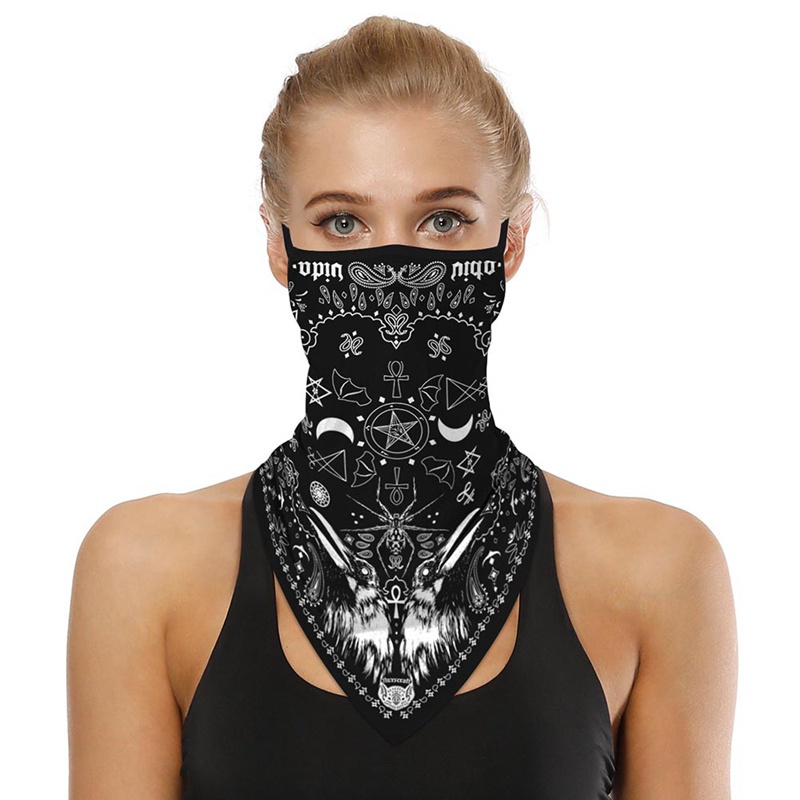 Khăn che mặt bandana chống gió/ chống bụi bằng vải thun lạnh cho đi xe mô tô/ đạp xe đạp