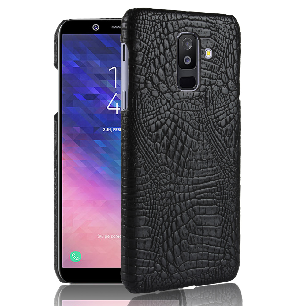 Samsung Galaxy A6 / A6+ 2018 Casing Fashion Crocodile Pattern Hard PC PU Leather Back Cover Galaxy A6 Plus Hard Plastic Case  Phone Cover