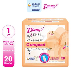 Băng vệ sinh Diana Hàng ngày Sensi Compact gói 20 miếng