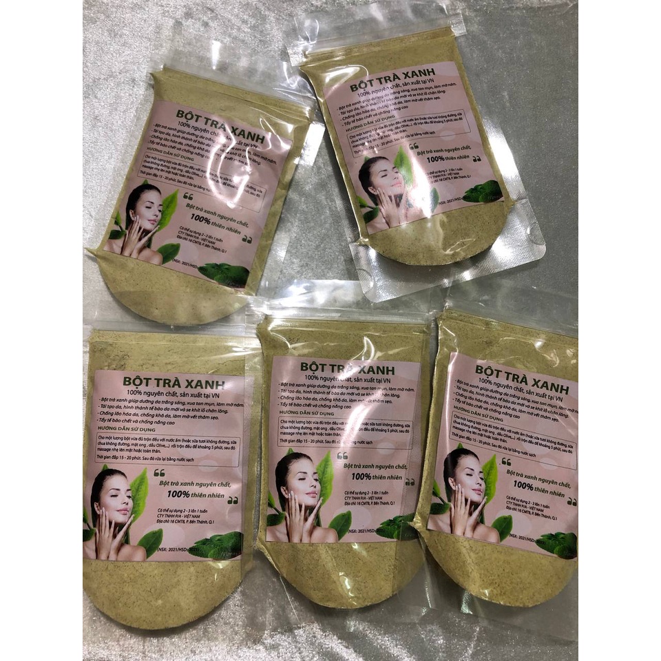 Bột dắp mặt nạ trà xanh 100g