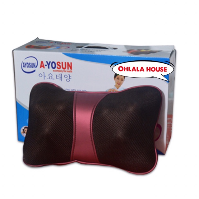 CHÍNH HÃNG-BH 5 NĂM  Gối massage hồng ngoại chính hãng Ayosun Hàn Quốc - Ohlala House đại lý phân phối