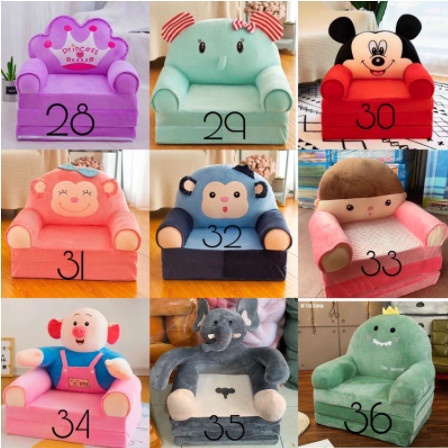 Ghế Lười Bông Hình Thú,Sofa Giường Cho Bé 3 tầng-MẪU HELLO KITTY HỒNG
