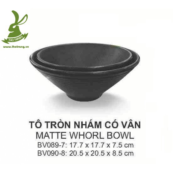 Bát Vừa Hình Tam Giác Nhựa Melamine Màu Đen Kiểu Hàn Quốc 17.7*17.7*7.5cm Srithai Superware BV089-7 - Hot