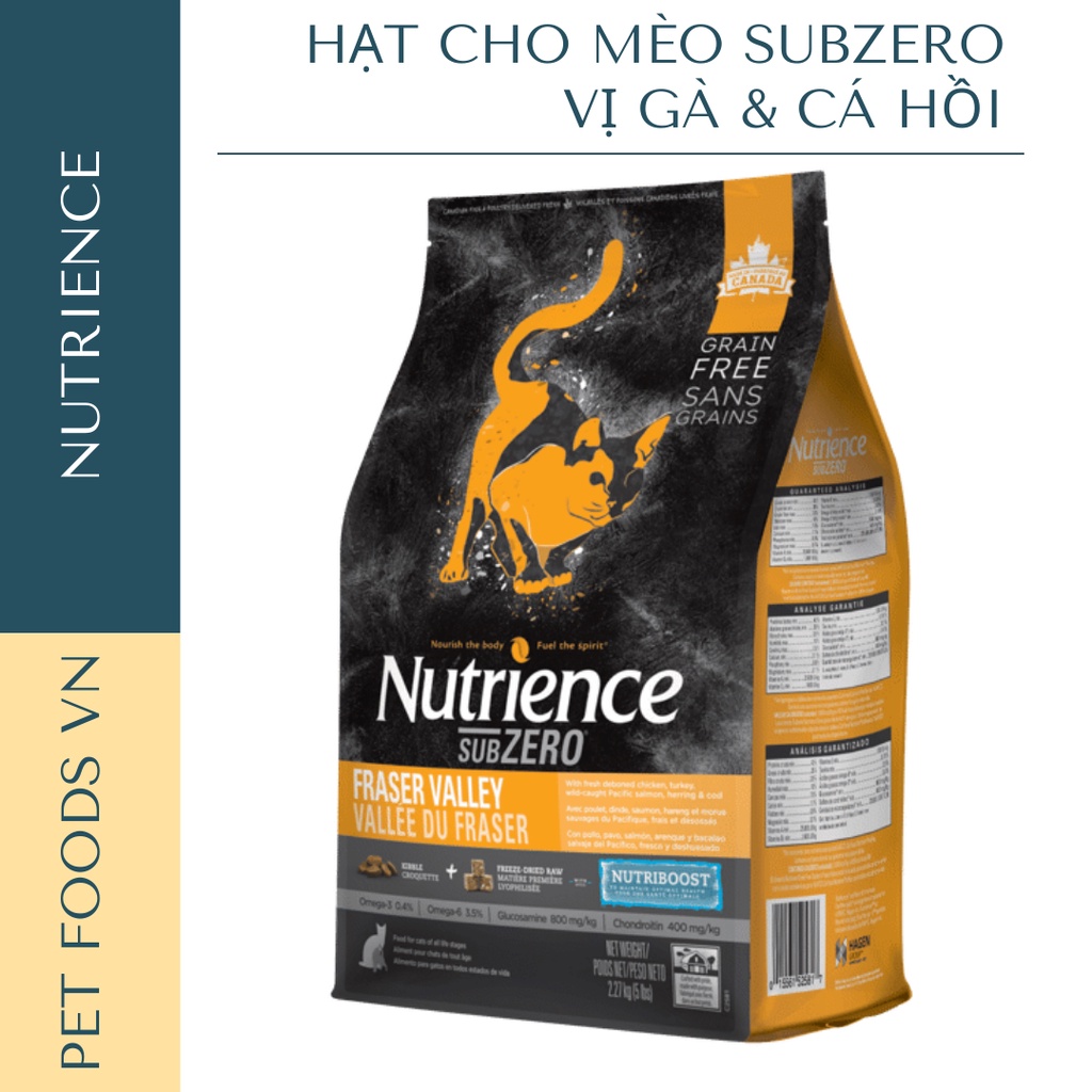 Hạt cho mèo NUTRIENCE Subzero Cat 2kg vị Gà, Cá Hồi &amp; Cá Trích