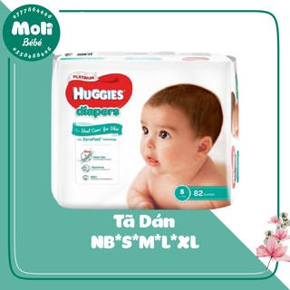 Tã bỉm dán siêu cao cấp Huggies Platinum NB60/S82/M64/L54/XL44