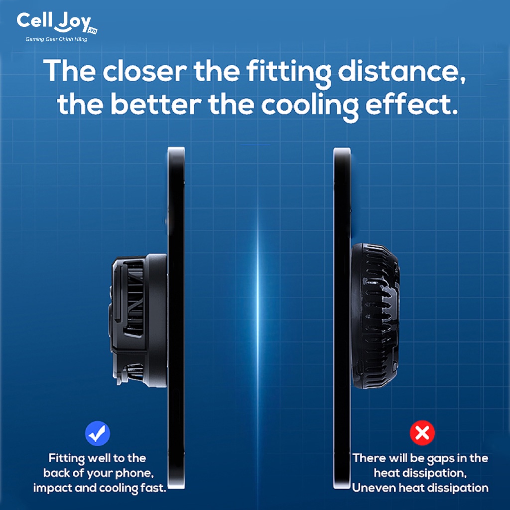 Tản nhiệt kết hợp sạc Magsafe cho iphone quạt tản nhiệt điện thoại MEMO CX02