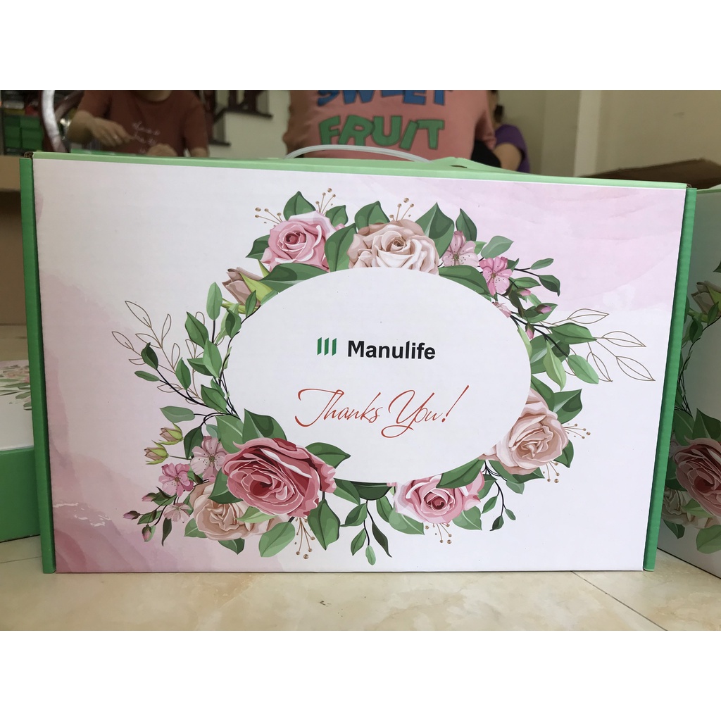 Bộ bát sứ quà tặng logo Manulife