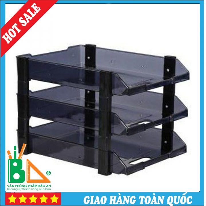 HOT SALE Khay Tài Liệu 3 Tầng Nhựa Xukiva 175-3