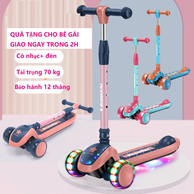 Xe Trượt Scooter Trẻ Em Bé Chơi Đến 10 Tuổi - Xe Scooter Cho Bé Bảo Hành 12 Tháng