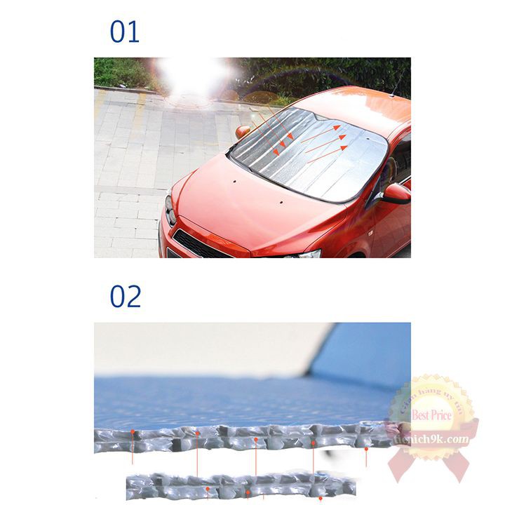 Tấm rèm che nắng kính lái chắn gió xe hơi phản quang cách nhiệt chống nóng ô tô