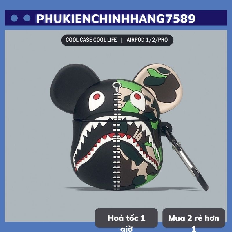 🔥 Case Ap 1/2 & Pro 🔥 Freeship 🔥 VỎ BỌC BEARBRICK - Cho Tai Nghe Không Dây (Bluetooth) - MOBILE89