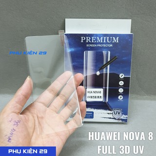 [Huawei Nova 8/ 8 Pro/ 9 Pro/ 10 Pro/ Honor v40] Dán kính cường lực FULL màn FULL keo cao cấp UV BULLETPROOF