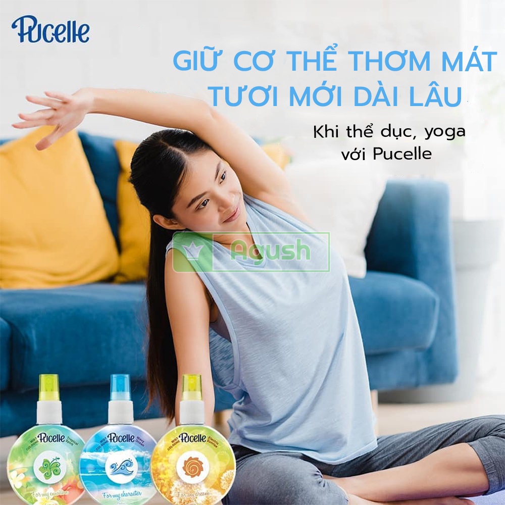 Nước hoa nữ học sinh thơm lâu chính hãng Pucelle Mist Cologne Blooming Blosom chai 150ml mùi ngọt dịu nhẹ nhàng giá rẻ