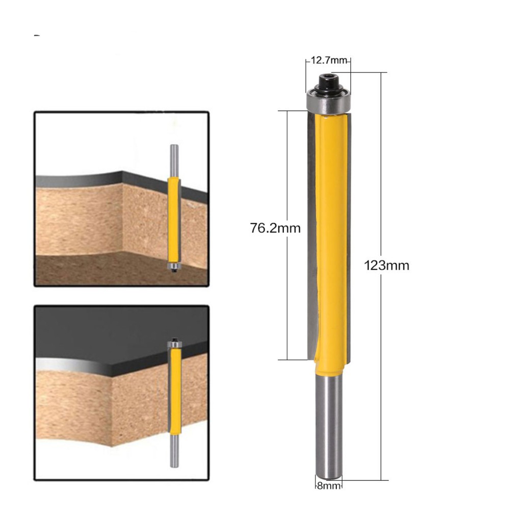 Mũi phay gỗ phay ngón, đánh cạnh, cốt 8mm_P_VA080056