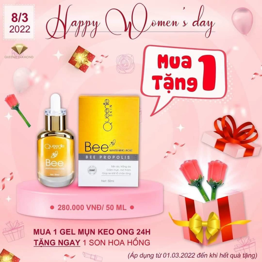 Gel Mụn Keo Ong 24h Queenie Skin 50ml