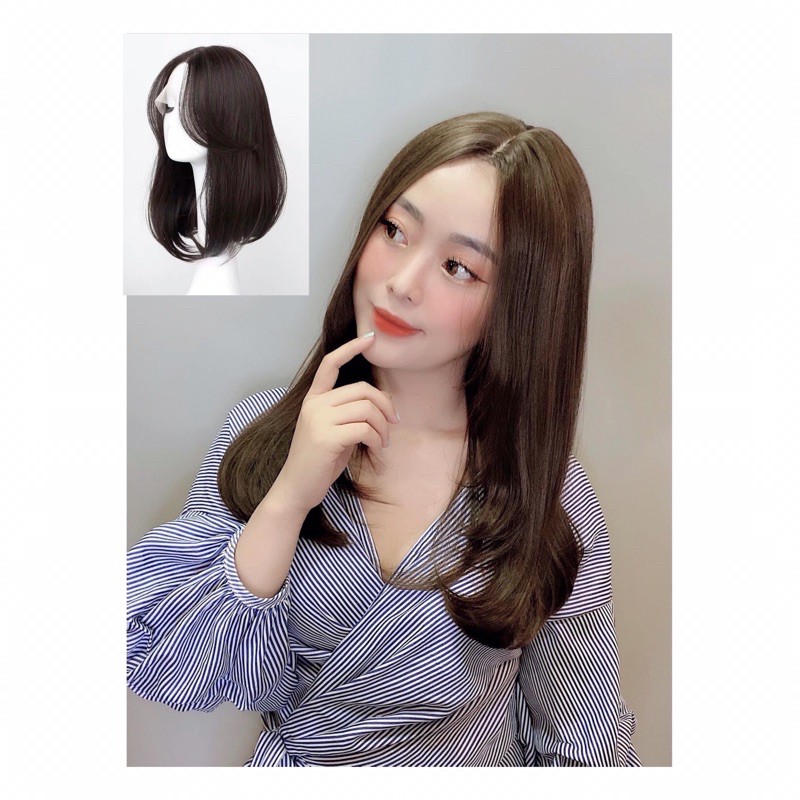 [ẢNH THẬT] Tóc giả nữ siêu da đầu (tóc bộ Lace nguyên đầu cúp lỡ mái bay)