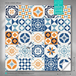 Decal trang trí chống nước - 𝐒𝐞𝐭 𝐇𝐨𝐚 𝐕𝐚̀𝐧𝐠 - tấm 60x165cm