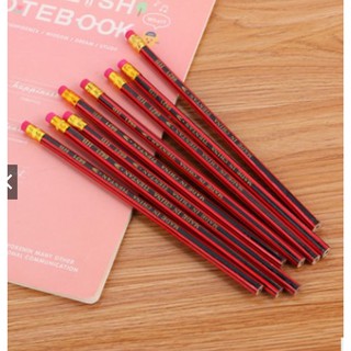 Bút Chì HB gỗ cute xinh dễ thương cho bé học sinh giá rẻ Kèm Tẩy nét HB chuẩn, lâu mòn, chuyên dùng để viết, vẽ