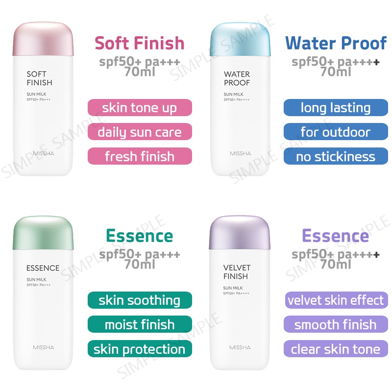 MISSHA all around safe block sunscreen soft finish sun milk spf50