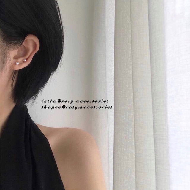ROSY - KHUYÊN TAI BẠC NỤ HẠT NGỌC TRAI NHÂN TẠO
