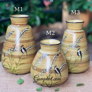 [MẪU MỚI] Lọ hoa gốm mộc- Gốm sứ Bát Tràng