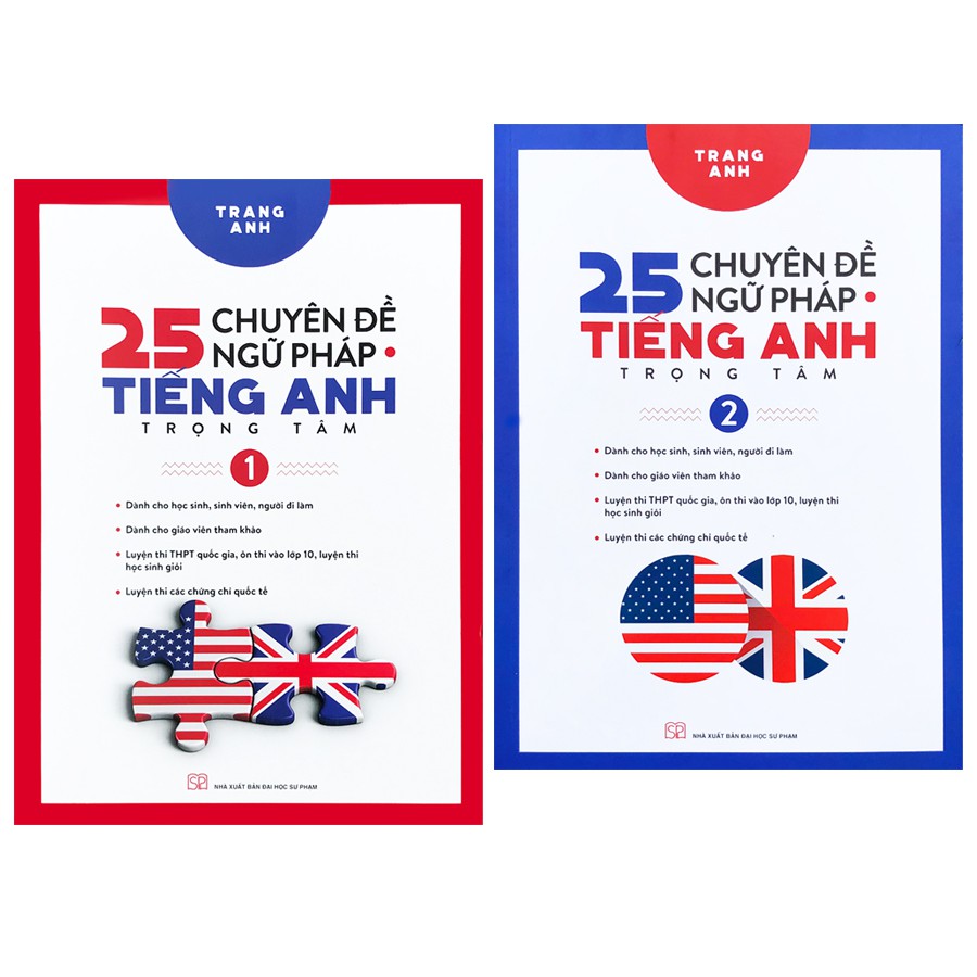 Sách - 25 Chuyên Đề Ngữ Pháp Tiếng Anh Trọng Tâm (Combo 2 tập, lẻ tùy chọn) - Trang Anh - Thanh Hà Books HCM