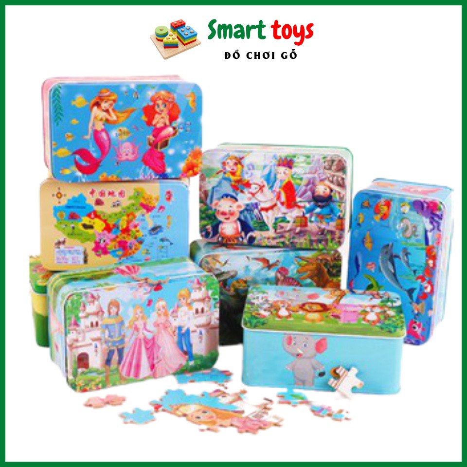 Đồ chơi xếp hình,Ttranh ghép hình gỗ cho bé trai bé gái 200 mảnh ghép KidHouse