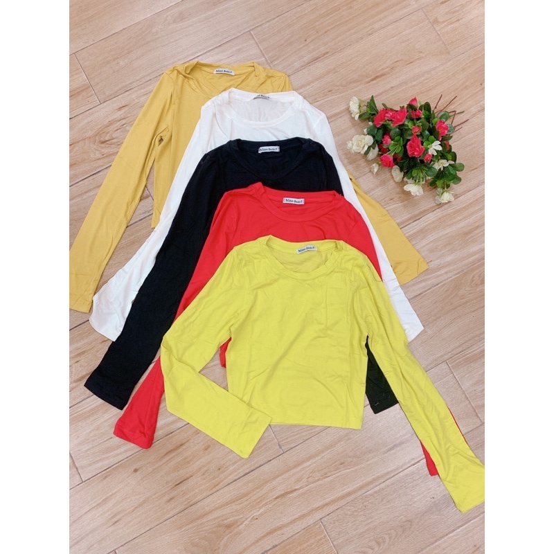 Áo Thun Lụa croptop dài tay dài siêu mát