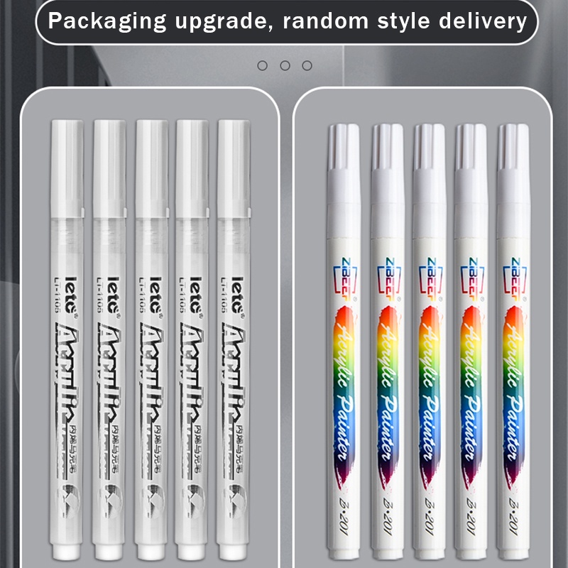 Bút Đánh Dấu Acrylic Màu Trắng Chống Nước Không Phai Nhanh Khô Dung Tích Lớn