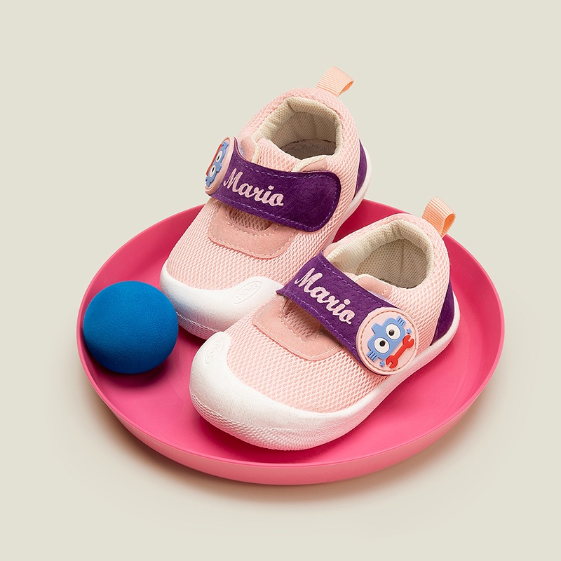 Giày sandal Cheerful Mario đế mềm chống trượt thoáng khí thời trang cho em bé 0-1 tuổi