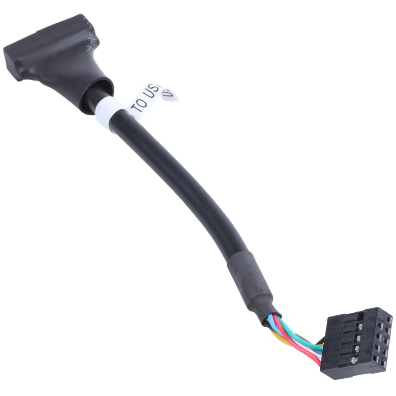 Black 2.0 9 Female to USB 3.0 20 Pin Male Cable Adapter Co