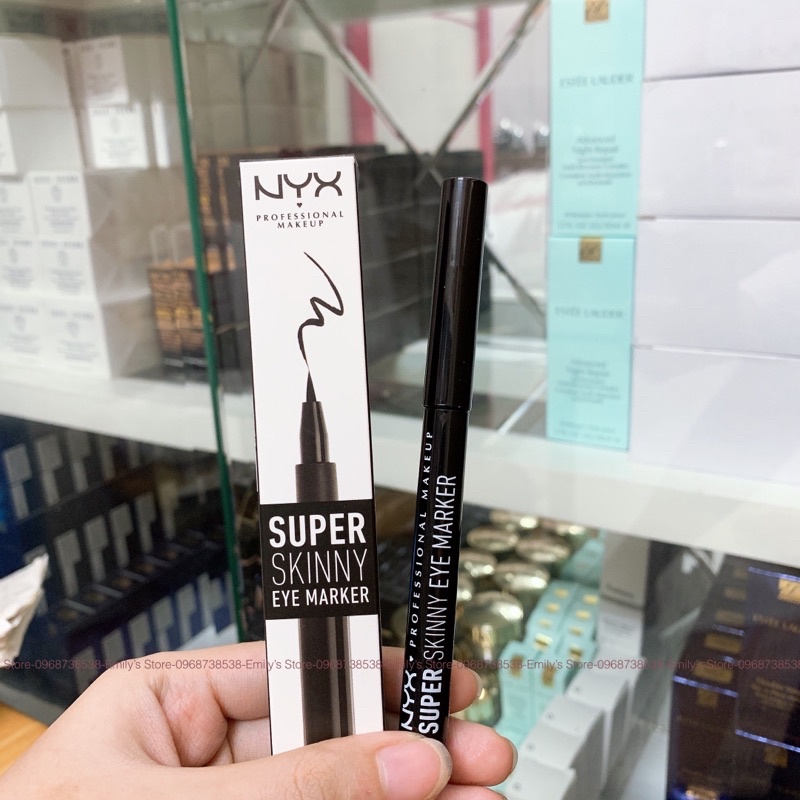 Bút kẻ mắt siêu mảnh Nyx Super Skinny Eye Marker - Carbon Black