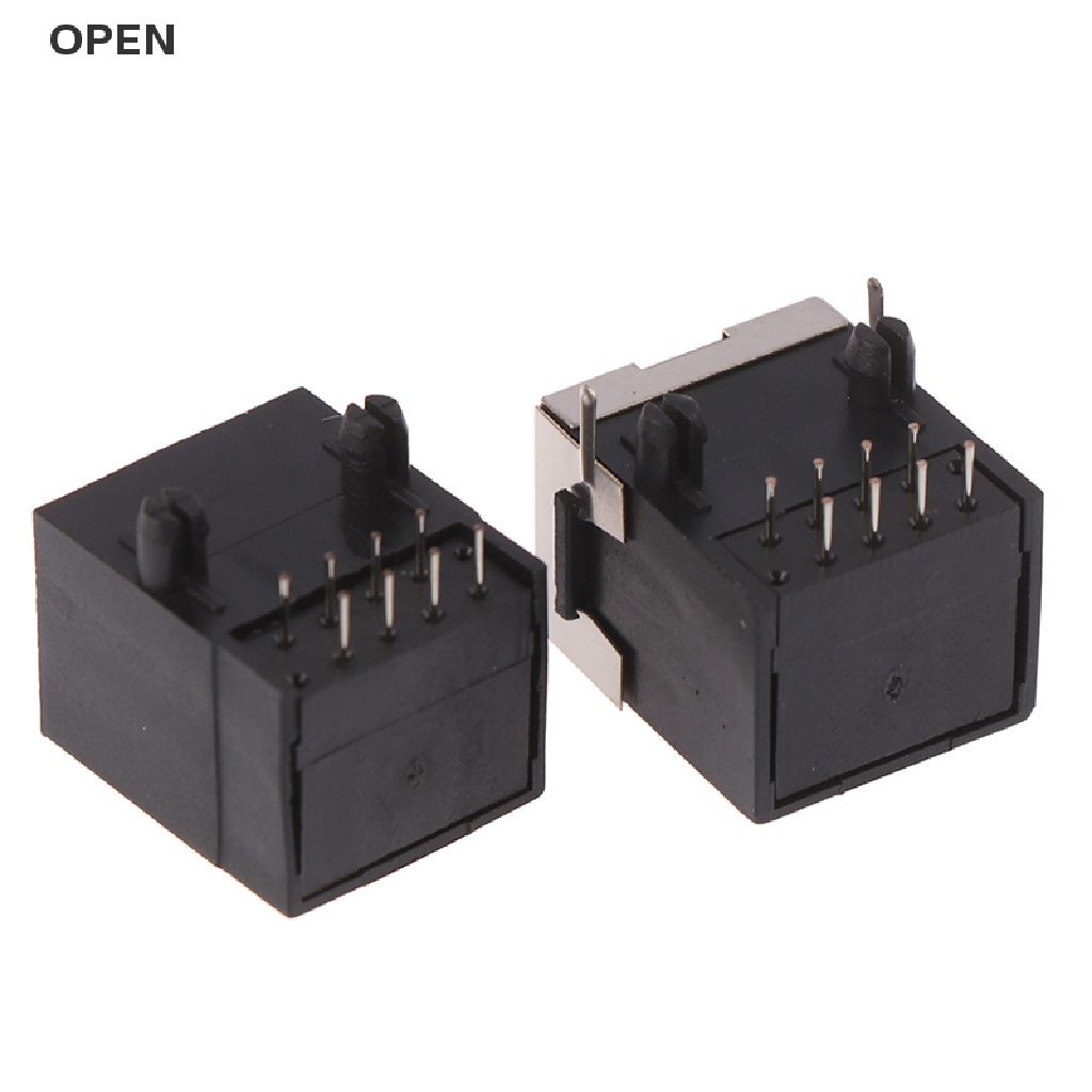 Bộ 10 Đầu Nối Dây Mạ Vàng RJ45 8 Pin PCB 8P8C my