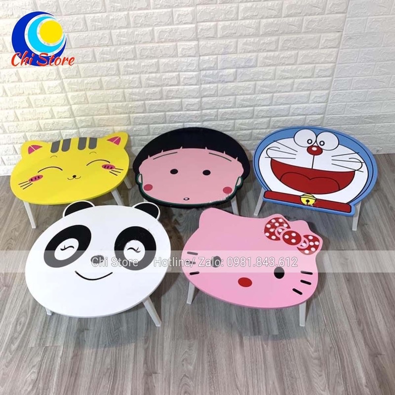 Bàn Gấp Hình Thú Ngộ Nghĩnh Cho Bé Chân Nhựa Cứng Chắc Chắn, Độ Bền Cao