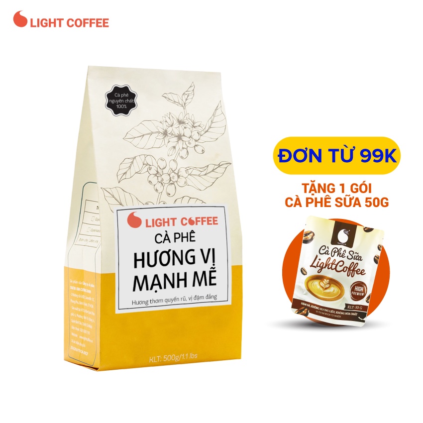 Cà phê Hương vị mạnh mẽ Light Coffee Gói 500g