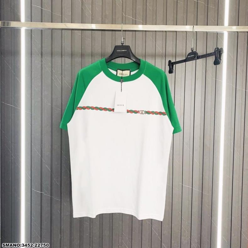[Sẵn hàng] Áo Phông Unisex GC Trắng Vạch Ngang Siêu Đẹp - Áo Thun Unisex GC Cao Cấp Cho ACE