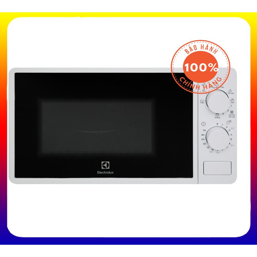 [Mã ELMS05 giảm 5% đơn 300k]Lò vi sóng có nướng Electrolux EMG20K38GWP 20L (Trắng) - Hàng Chính Hãng