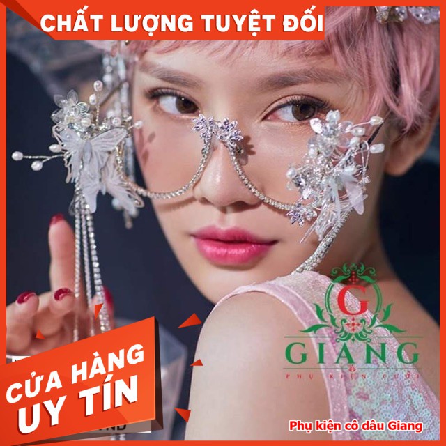 <TP>Phụ kiện cưới chụp hình phụ kiện kính thời trang