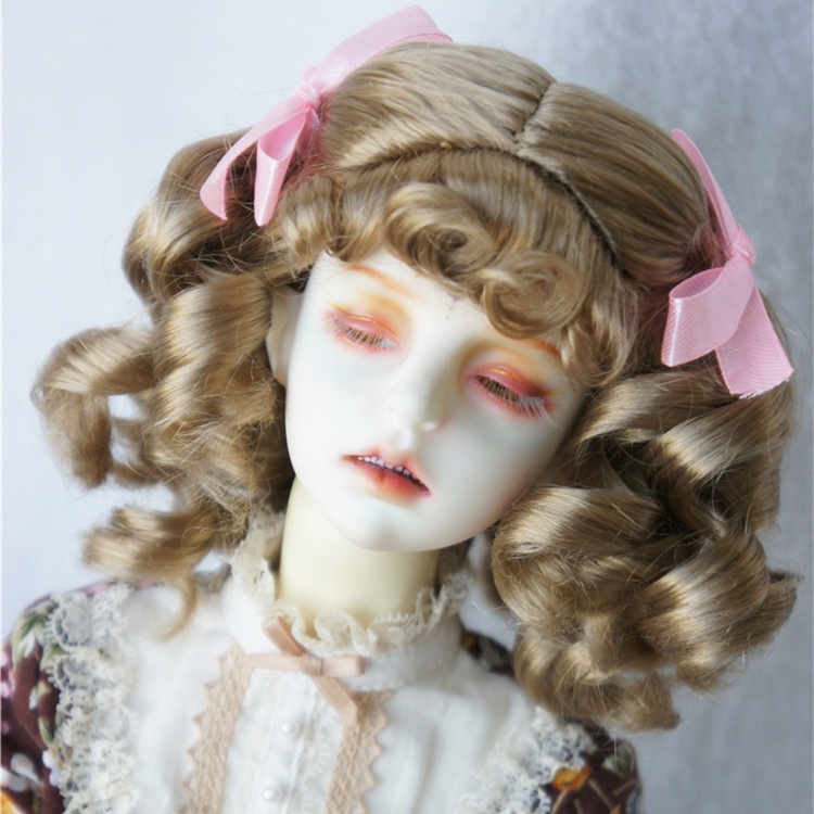 Tóc Giả Xoăn Dài Cho Búp Bê BJD/SD 6-9inch 1/3 1/4 1/6